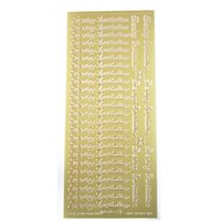 Fancy Script Text Stickers, Bundle of 7 Assorted 9" x 4" Peel-Off Sheets