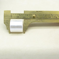 20mm Cylinder Vintage Barrel Beads, Opaque White Pearlized Plastic (7)