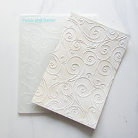 Plastic A2 Embossing Folder, Twirls & Swirls Gently Used 