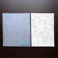 Plastic A2 Embossing Folder, Twirls & Swirls Gently Used 