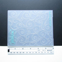 Plastic A2 Embossing Folder, Twirls & Swirls Gently Used 
