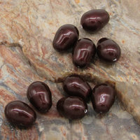 11x8mm Baroque Teardrops, Maroon Crystal Pearl Beads