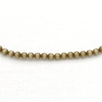 4mm Round Tan Glass Cats Eye Beads
