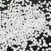 8/0 Round Seed Beads Opaque White (25g)