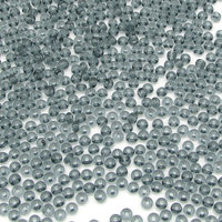 10/0 Tiny Seed Beads, Unfoiled Translucent Gray Mini Rocaille Spacers (25g)
