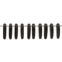 Flat Leaf Beads, 14.5mm Opaque Earth Tone Czech Pressed Glass (20)