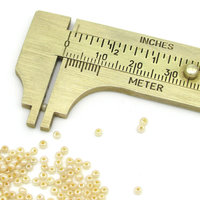 Cream 11/0 Seed Beads, Opaque Beige Pearl Mini Rocailles, Tiny Round Spacers (25g)