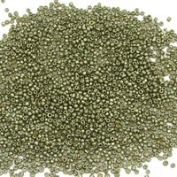 11/0 Seed Beads, Metallic Brown Mini Rocailles, Tiny Opaque Spacers (25g)