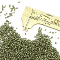 11/0 Seed Beads, Metallic Brown Mini Rocailles, Tiny Opaque Spacers (25g)