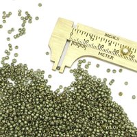 11/0 Seed Beads, Metallic Brown Mini Rocailles, Tiny Opaque Spacers (25g)