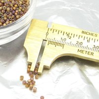 Vintage 11/0 Seed Beads, Frosted Dark Topaz, Silver Lined (28g)