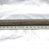 Vintage 11/0 Seed Beads, Frosted Dark Topaz, Silver Lined (28g)