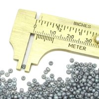 11/0 Seed Beads, Opaque Gray Pearl Matte Mini Rocailles, Tiny Round Spacers (25g)