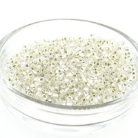 11/0 Seed Beads, Tiny Silver Lined Clear Mini Rocailles (25g)