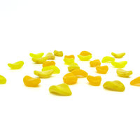 14.5x10mm Curved Leaves, Czech Pressed Glass Botanical Briolette Bead Mix