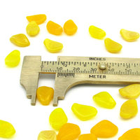 14.5x10mm Curved Leaves, Czech Pressed Glass Botanical Briolette Bead Mix