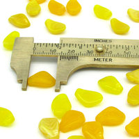 14.5x10mm Curved Leaves, Czech Pressed Glass Botanical Briolette Bead Mix