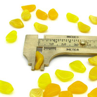 14.5x10mm Curved Leaves, Czech Pressed Glass Botanical Briolette Bead Mix