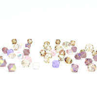 Czech Crystal Bead Mix, 4.5-8mm Faceted Bicone Assortment (48)