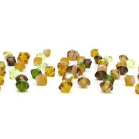 Czech Crystal Bead Mix, 4.5-8mm Faceted Bicone Assortment (48)