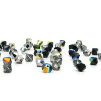 Czech Crystal Bead Mix, 4.5-8mm Faceted Bicone Assortment (48)