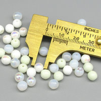 6mm Round Beads, Czech Pressed Glass Druks, Assorted Colors (40)