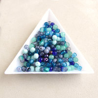 4mm Druk Round Glass Bead Mixes