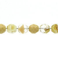 10mm Faceted Rounds, Fire Polished Czech Givre Beads