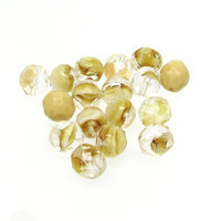 10mm Faceted Rounds, Fire Polished Czech Givre Beads