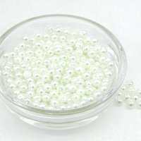 4mm Round Glass Pearls in Assorted Neutral Shades (20g)