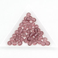 6mm Round Beads, Czech Pressed Glass Druks, Assorted Colors (40)