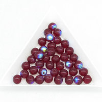 6mm Round Beads, Czech Pressed Glass Druks, Assorted Colors (40)
