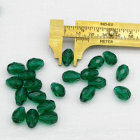 13x9.5mm Emerald Faceted Teardrops (22)