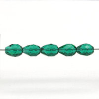 13x9.5mm Emerald Faceted Teardrops (22)