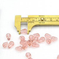 12x8mm Translucent Rosaline Teardrop Glass Beads