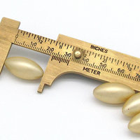 Vintage 23x12mm Oval Pale Gold Plastic Pearls