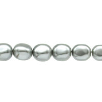 Silver 12mm Plastic Pearl Nugget Beads