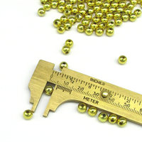 Vintage 6mm Round Metallic Gold Plated Plastic Beads