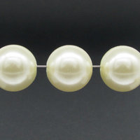 Vintage Cultura Faux Pearls, 18mm 20mm Large Round Coated Plastic Beads