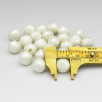 Vintage Faux Pearls, 13.5mm Baroque Round Beads (24)
