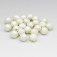 Vintage Faux Pearls, 13.5mm Baroque Round Beads (24)