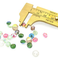 Vintage Crystal Bead Mix, 6mm 8mm Iridescent Machine Cut Bicones and Nailheads