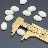 Vintage Cabochon Mix, Opaque Cream Glass Stones