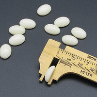 Vintage Cabochon Mix, Opaque Cream Glass Stones