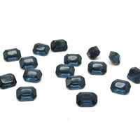 8x6mm Octagon Point Back Stones, Montana Blue Tin Table Cut Glass Rhinestones (16)