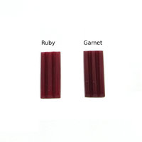 Vintage 20x8.5mm Rectangular Cabochons, Ridged Art Deco Glass Flat Back Stones (2)