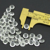 Vintage 39ss Clear Rhinestone Chatons, 8.4mm Unfoiled Faceted Point Backs (24)