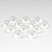 Vintage 39ss Clear Rhinestone Chatons, 8.4mm Unfoiled Faceted Point Backs (24)