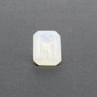 19x13.8mm Octagon Baguette, Vintage Opaline Foiled Rhinestone Point Back