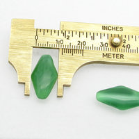 22mm Diamond Rhombus Channel Rhinestones, Vintage Pressed Glass Gems (2)
